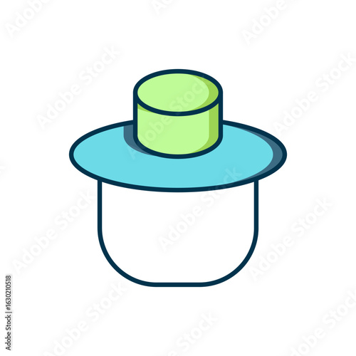 Filled outline Beekeeper with protect hat icon isolated on white background. Special protective uniform. Flat filled outline style with shadow. Vector