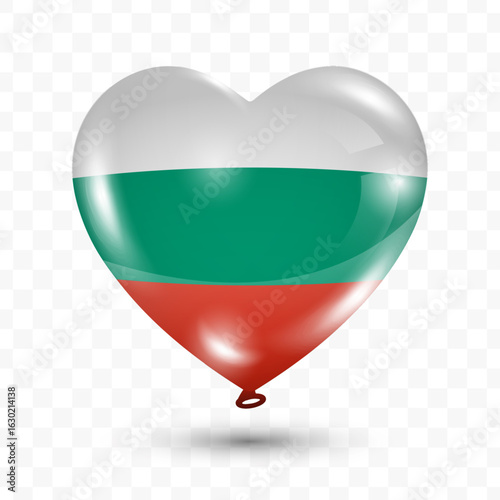 Vector illustration of a Bulgaria country love balloon on transparent background. Flying love balloons for Independence Day celebration Free Download Vector illustration of a Bulgaria country love balloon on transparent background. Flying love balloons for Independence Day celebration - GFXLoad
