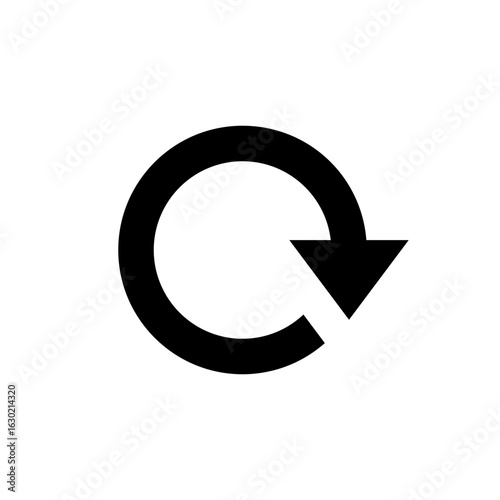 Redo arrow icon. Circular rotate symbol. Refresh sign