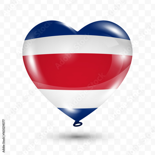 Vector illustration of a Costa Rica country love balloon on transparent background. Flying love balloons for Independence Day celebration Free Download Vector illustration of a Costa Rica country love balloon on transparent background. Flying love balloons for Independence Day celebration - GFXLoad