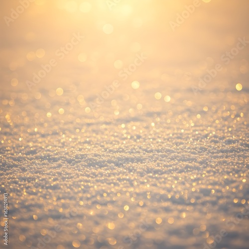 Generative AI, traces of warm light in snow