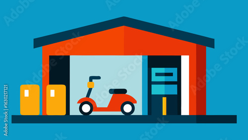 compact garage scooter helmet small space tools