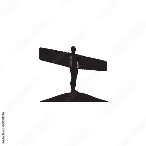 Angel of the North Silhouette Vector