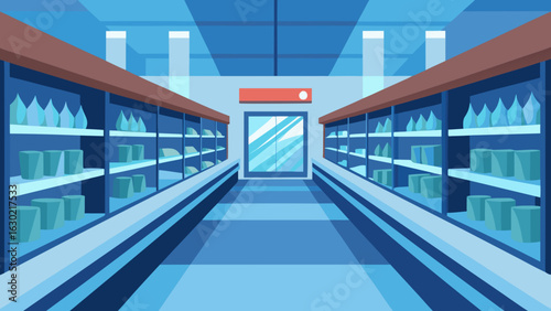 supermarket frozen food aisle frosty air