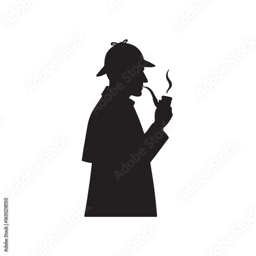 Sherlock Holmes Silhouette Vector