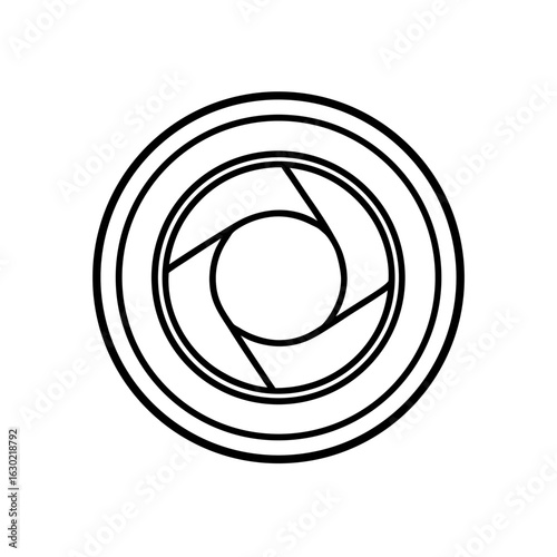 camera lens icon vector