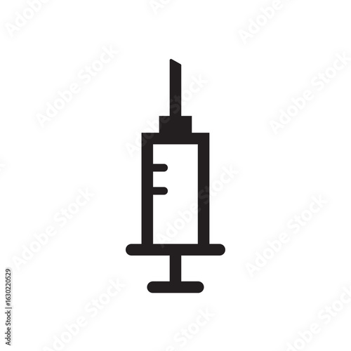 Syringe icon vector isolated on white background. injection and medical sign template
