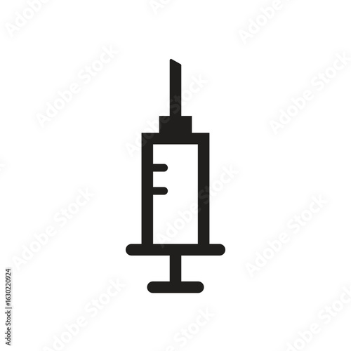 Syringe icon vector isolated on white background. injection and medical sign template