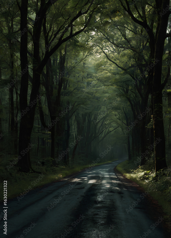 Obraz premium road in the woods