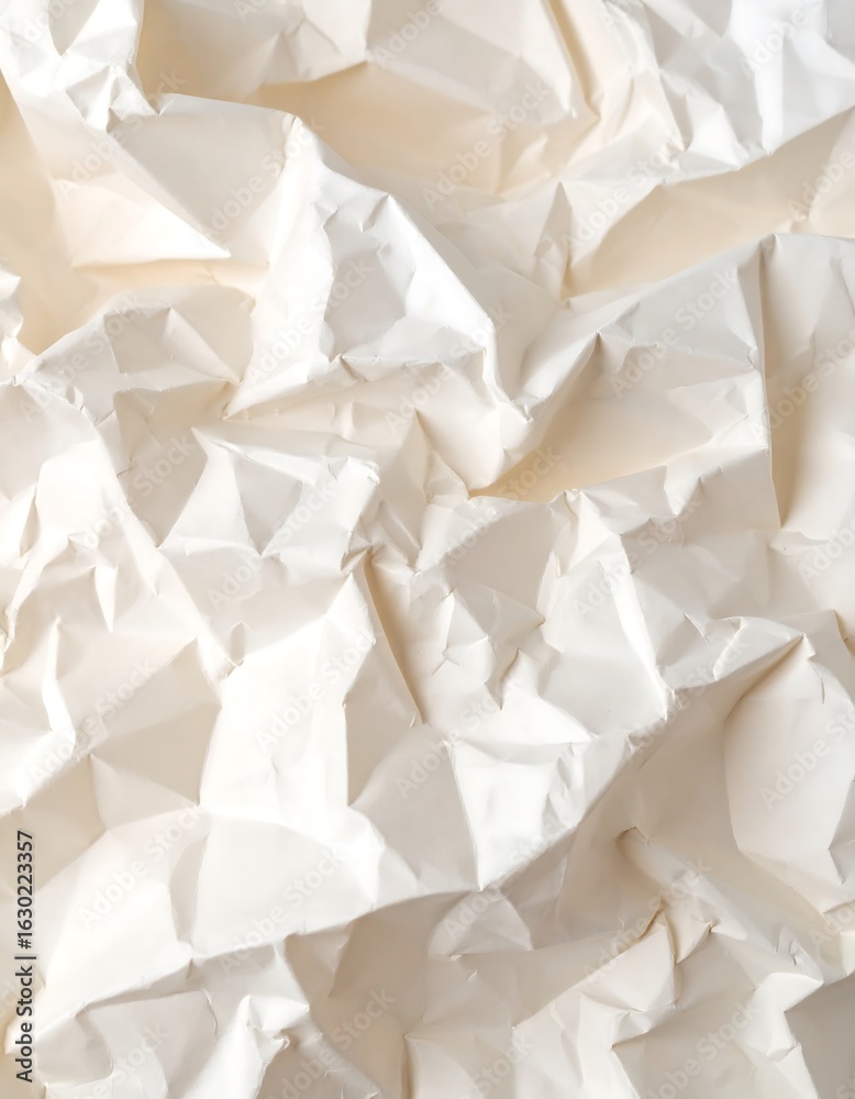 Obraz premium Crumpled white paper texture (1)