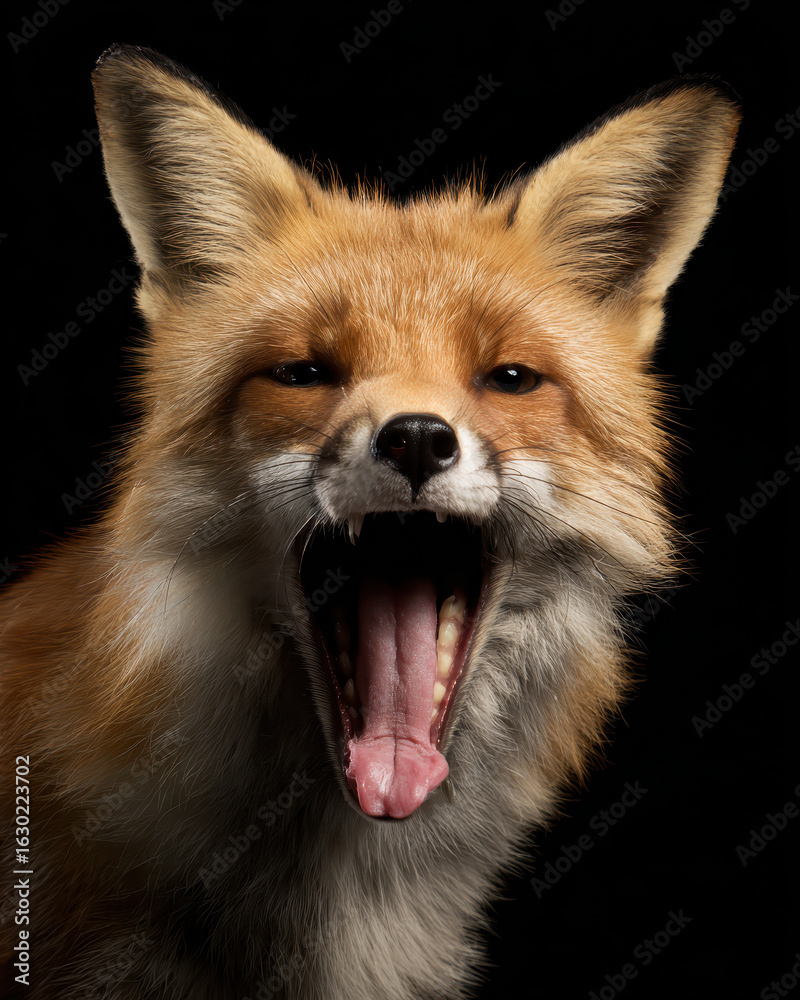 Fototapeta premium Fox Panting Mouth Open