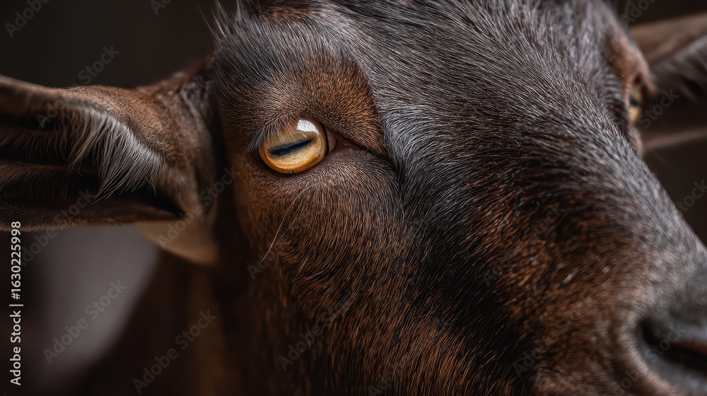 Fototapeta premium Goat Portrait Macro Photography