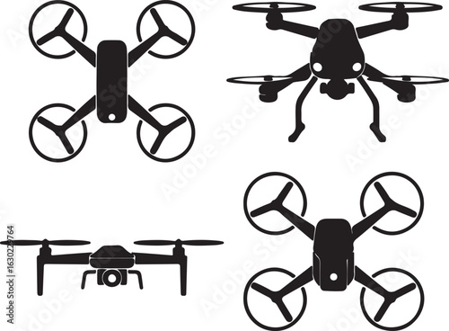 Vector illustration set of an airplane icon and a bicycle sign for sport and travel design