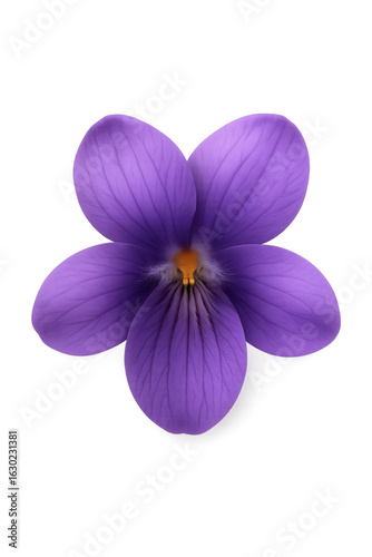 Vibrant Purple Flower Isolated on Transparent Background