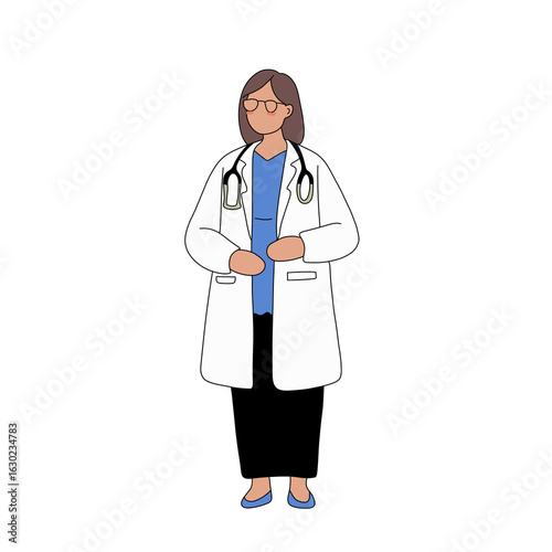 Female Doctor Standing With Confidence