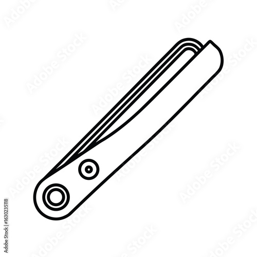 hygiene and grooming nail cutter icon on white background 