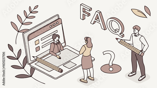 FAQ Support Team Answering Questions Online.