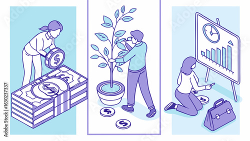 Financial Growth and Business Success Illustrated.
