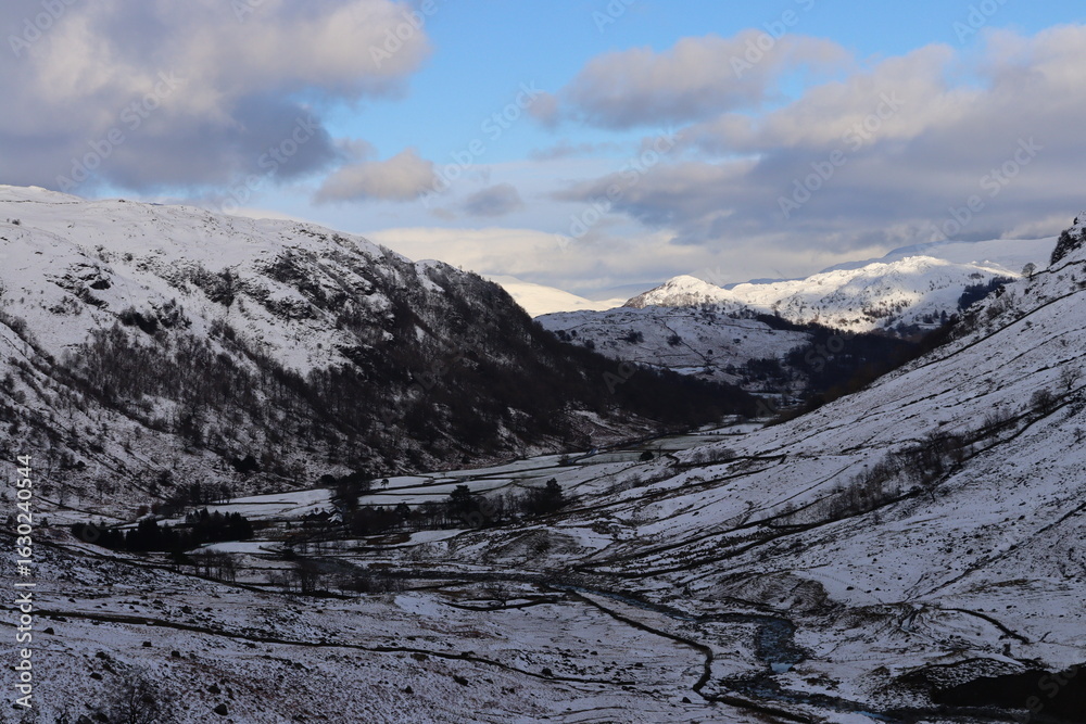 Fototapeta premium Lake district national park. England in winter