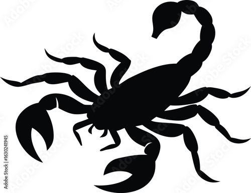 poisonous scorpion silhouette vector icon