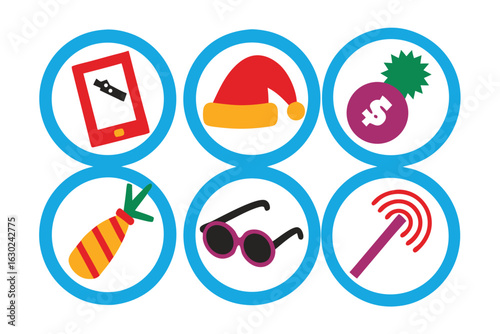 Set of high quality Icons for upcoming festivals