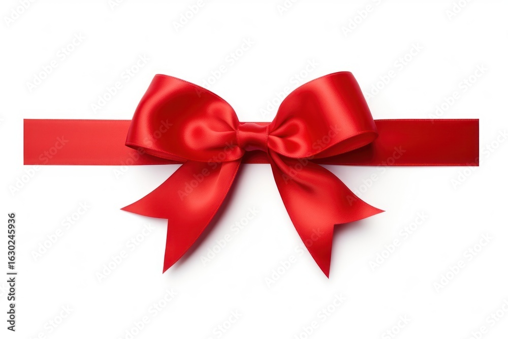 Fototapeta premium Elegant red ribbon bow decoration