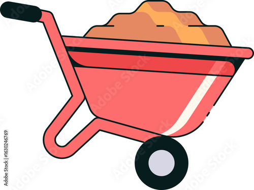 Whellbarrow Illustration Icon