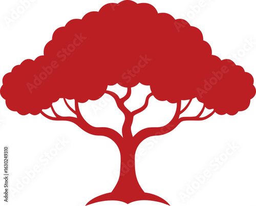Chinese Pistache Tree Isolated on White Background, Autumn Leaves, Vibrant Foliage, Nature Plant, Botanical Tree, Greenery, Outdoor, Landscape, Seasonal Tree, High-Resolution Stock Photo