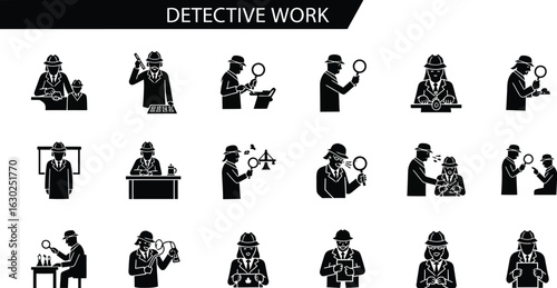 Solve the mystery with these detective icons for any project