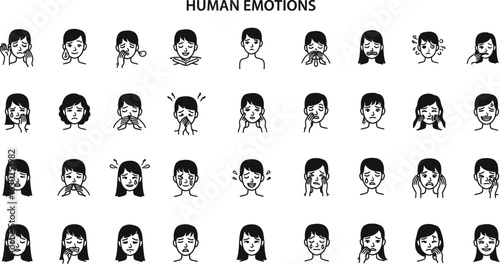 Diverse emotional expressions convey human feelings and moods