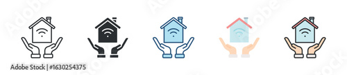 Home Icon Set Multiple Style Collection