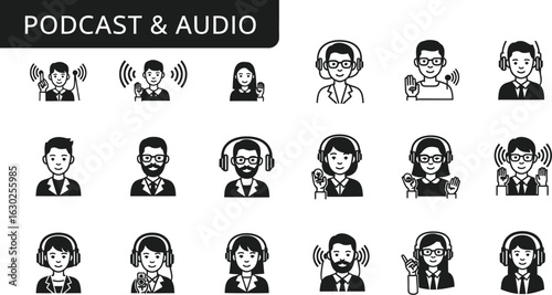 Podcast avatars for audio professionals broadcasting online now