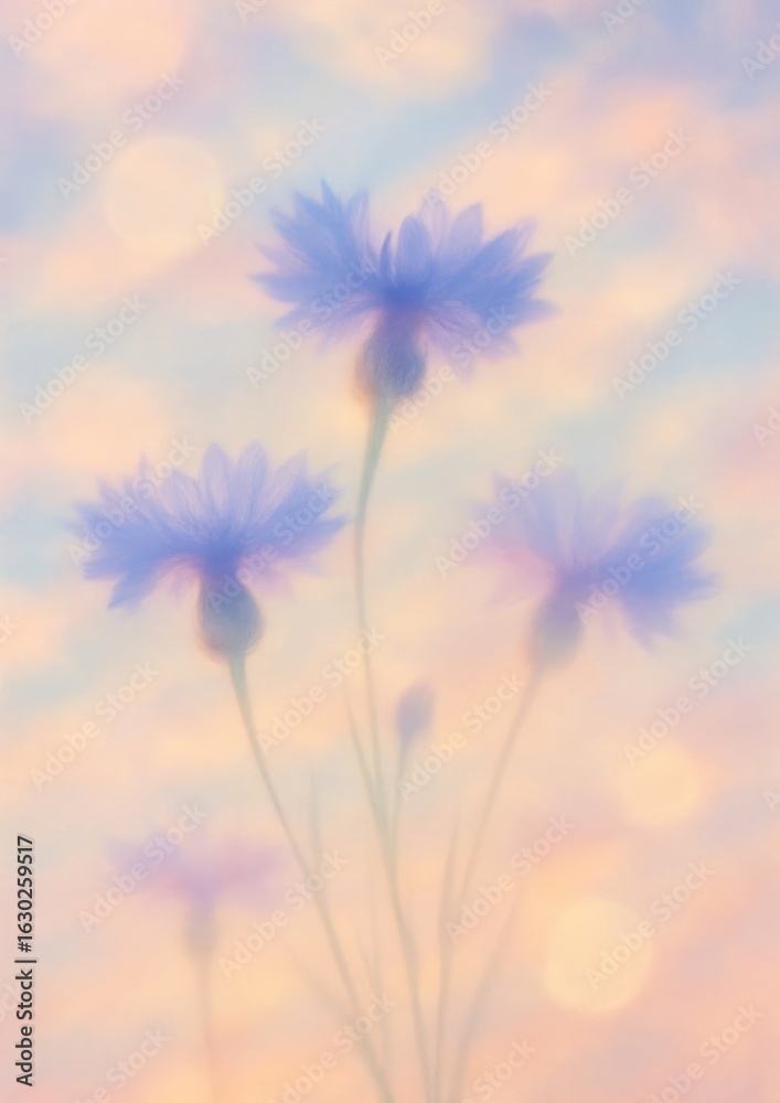 Obraz premium Dreamy pastel floral art