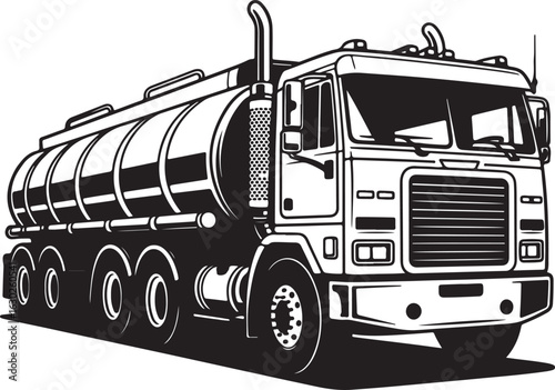 Truck silhouette vector art illustration, Shapes Collection Isolated on White Background