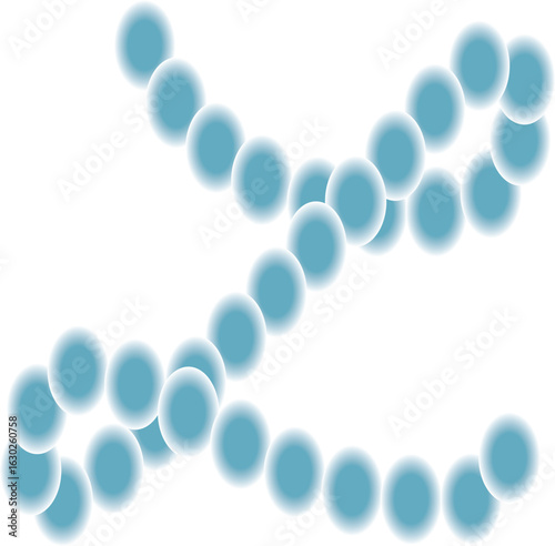 A conceptual representation of a DNA strand made of glossy blue segments curving gracefully

