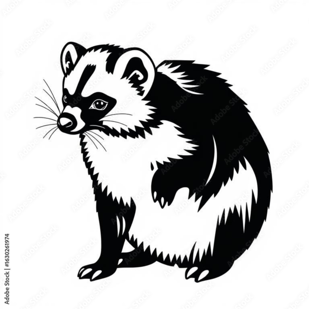 Obraz premium Black Numbat Animal Icon