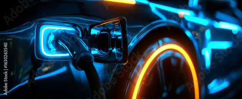 Electric Vehicle Charging with Illuminated Components