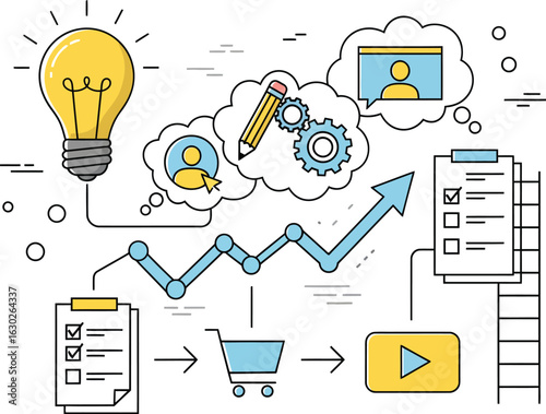 Creative Internet Services & Technology Concepts: Web Banner and Marketing Vector