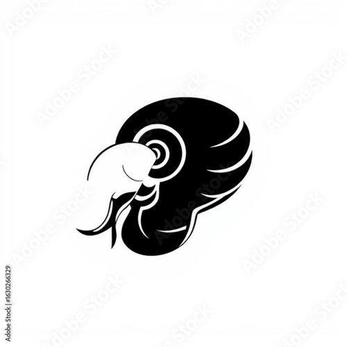 Nautilus Black Animal Icon