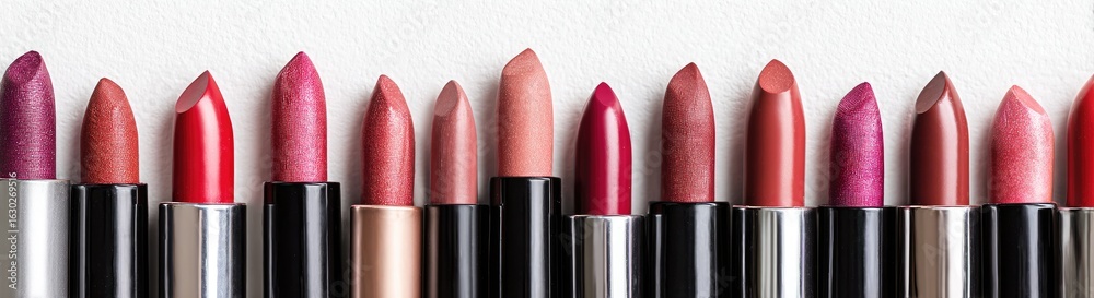Obraz premium Various shades of lipstick