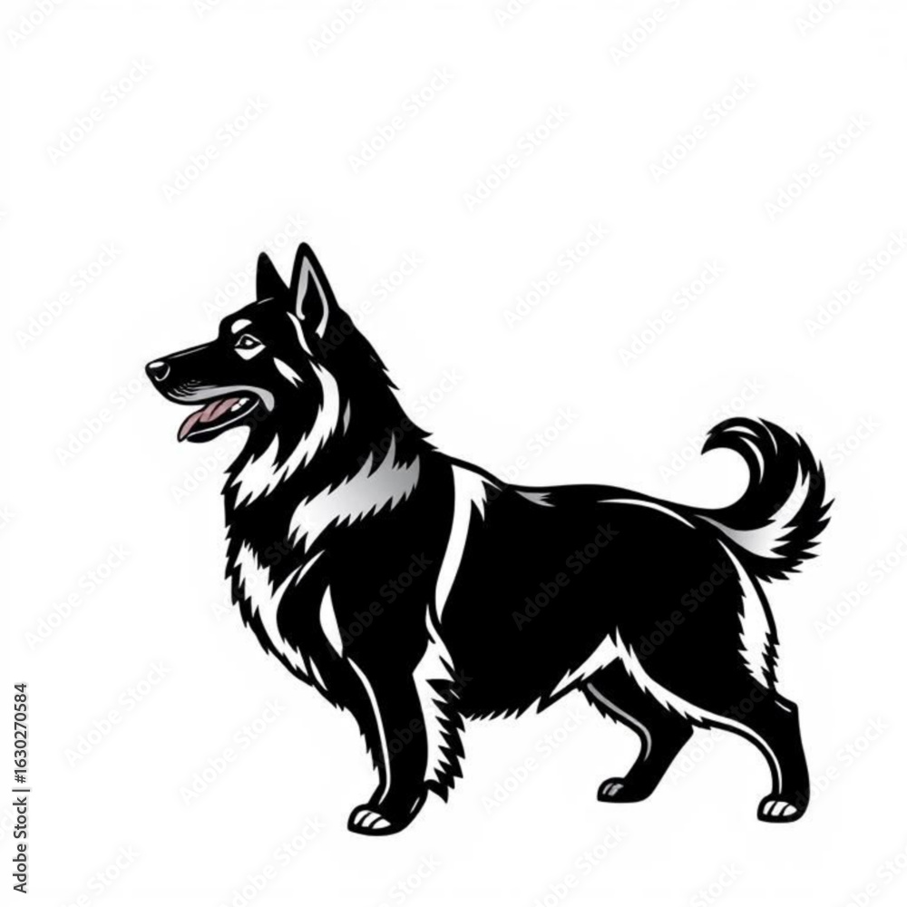 Fototapeta premium Norwegian Buhund Animal Icon