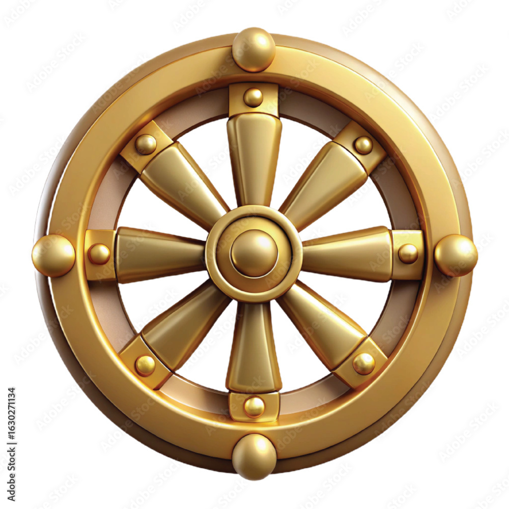 Obraz premium 3d-style-dharma-wheel