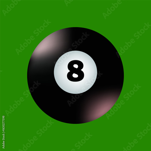 Billiards balls icons shiny colorful design