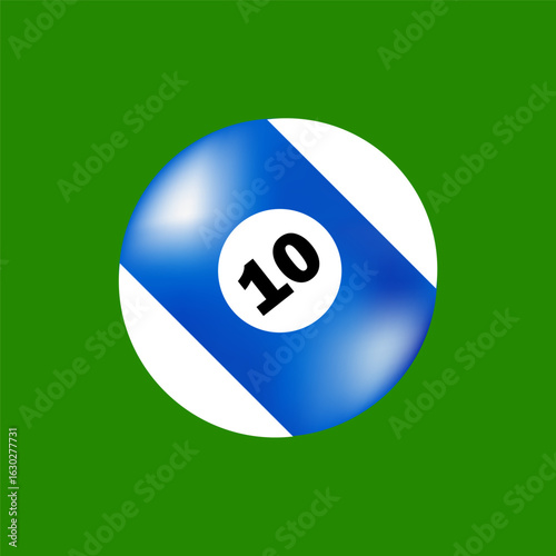 Billiards balls icons shiny colorful design