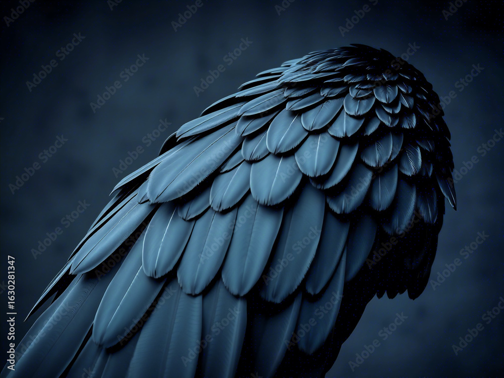 Obraz premium black and white parrot