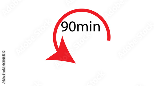 Time Remaining Arrow Symbol – 50 Min
