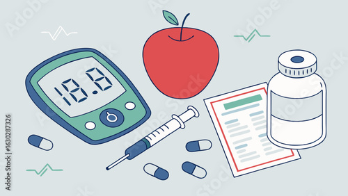 Diabetes Management Tools and Healthy Diet 1.