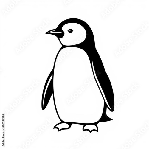 Black Penguin Animal Icon