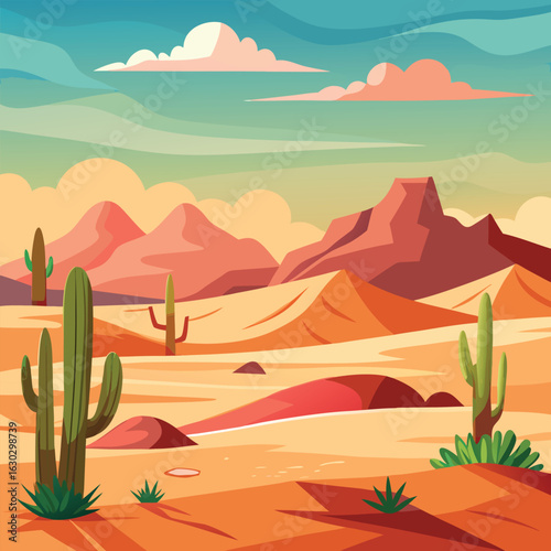 desert landscape with cactus