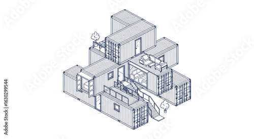 Modular eco-retreat concept outline structure building design